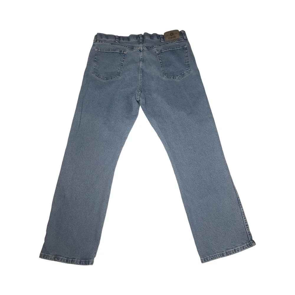 Wrangler Hero Mens 38x30 Regular Fit Straight Leg Comfort Waist Jeans Blue Wash